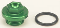 Works Connection Works Connection Green Oil Filler Plug Kawasaki KX250F KX450F Made In USA |24-198