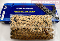 FIRE POWER 420 x 120 Link Gold Standard Drive Chain - Made In Japan 420FPS-120/G