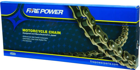 FIRE POWER 520 x 120 Link Heavy Duty Non O-Ring Drive Chain (GOLD) Made In Japan