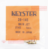 Keyster #145 Size Round Main Jet For Keihin Style 99101-393 N424-36 Pack of 5