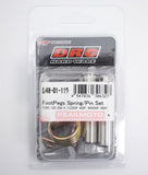 DRC D48-01-110 Stainless Steel Footpeg Pin and Zinc Plated Spring Set
