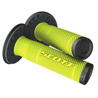 SCOTT SX II Grips Black/Neon Yellow (Diamond Pattern) Set + Donuts 219624-4755