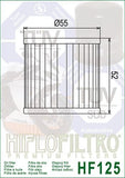HiFlo Filtro - HF125 - Replacement Oil Filter For Kawasaki 16097-1002