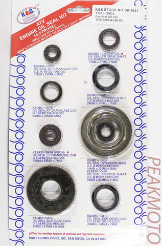 K&S ATV Complete Engine Oil Seal Kit  TRX-300FW (88-00)  | 50-1041