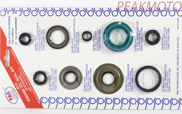 K&S ATV Complete Engine Oil Seal Kit  YFM-350X/350S/350R  | 50-4042